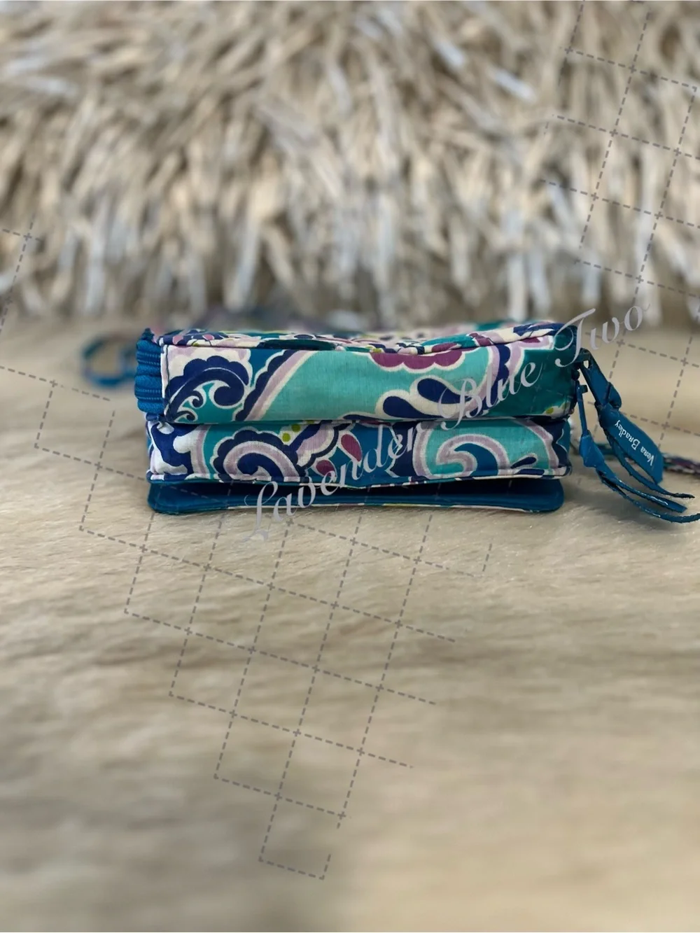 VERA BRADLEY Waikiki Paisley 3 in One Crossbody Turquoise White Beach Festival
